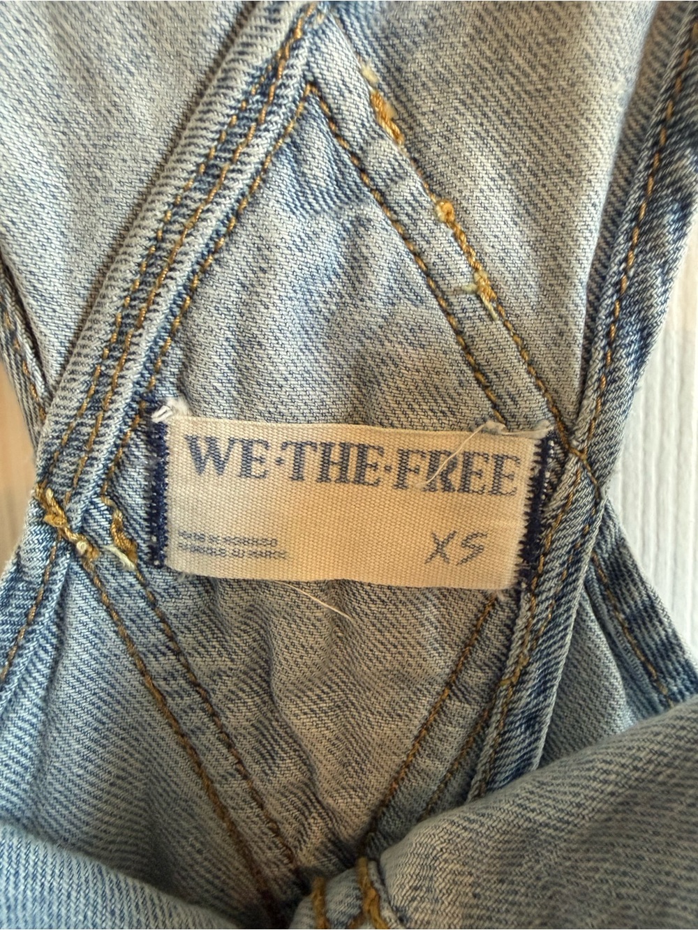 We The Free Light Blue Denim Short Overalls - Picture 2 of 3